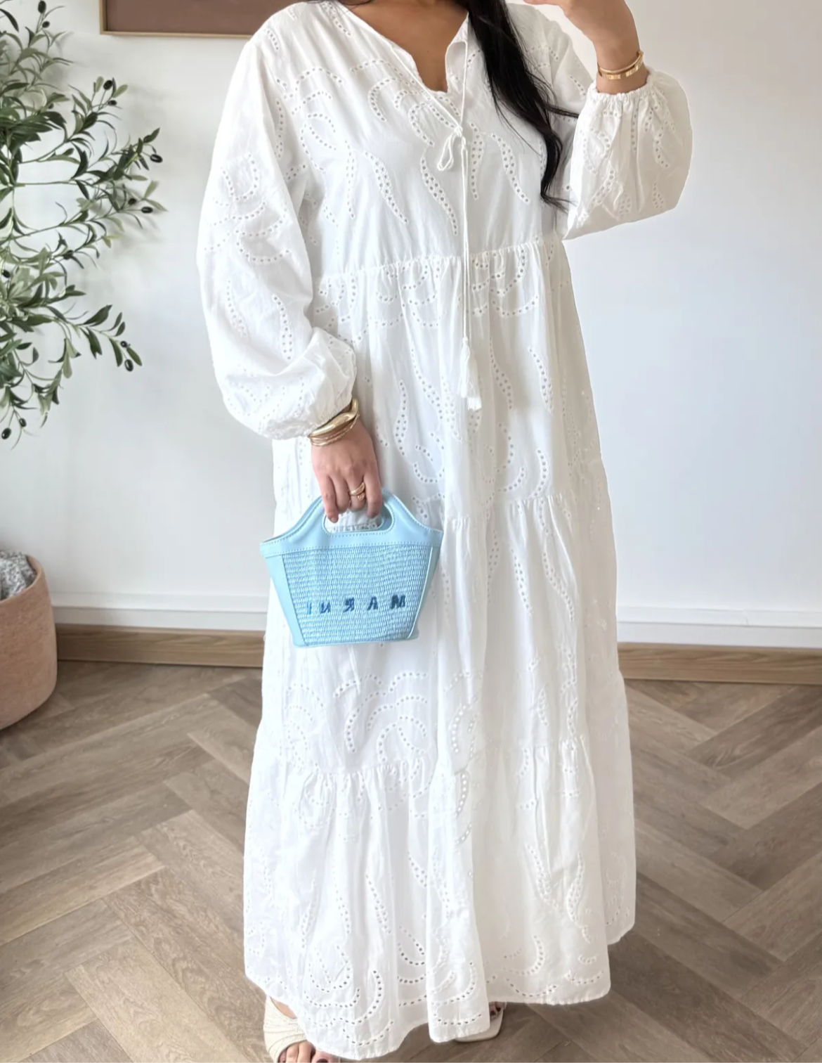 Vestido algodón blanco